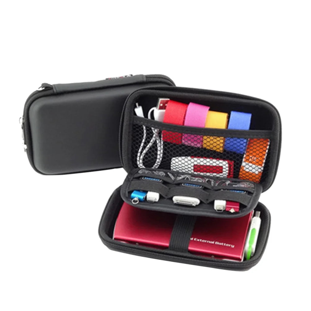 Waterproof Electronic Accessory Organizer Case for Cables Chargers USB Drives Travel Portable Storage Bag