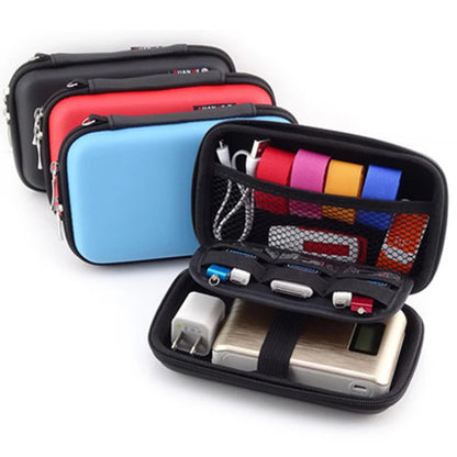 Waterproof Electronic Accessory Organizer Case for Cables Chargers USB Drives Travel Portable Storage Bag