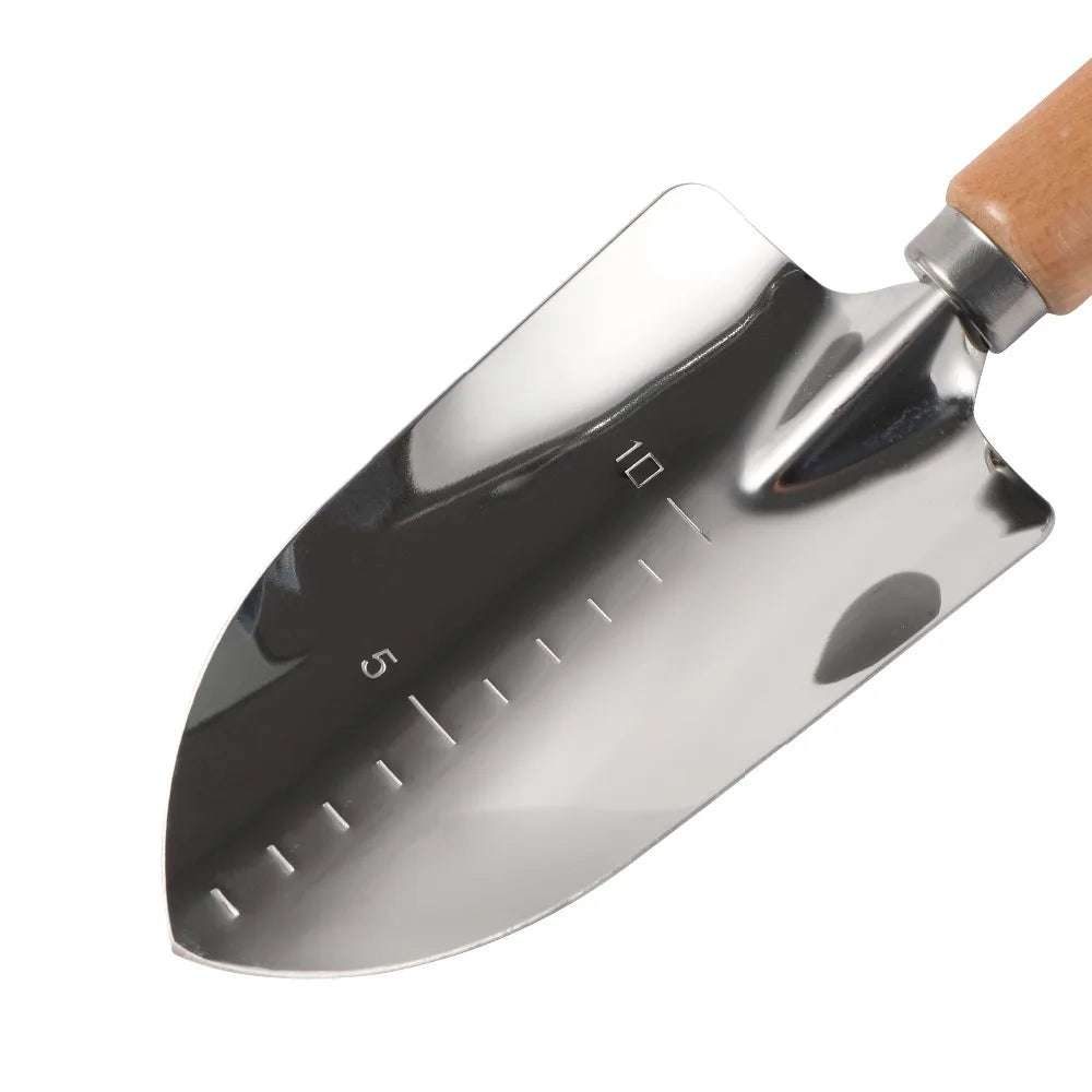 Pala larga in acciaio inossidabile Attrezzo da giardinaggio Scavo Diserbo Soil sciolto Piantare Pala Giardino Balcone Coltivazione in vaso Attrezzo manuale