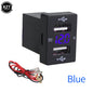 Presa per caricabatteria da auto Dual USB 2.1A adattatore di alimentazione per caricabatterie da auto 12-24V con voltmetro digitale per Toyota New Carolina LEVIN