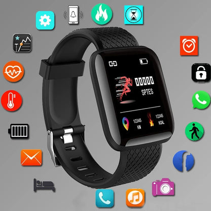Smartwatch Uomo Donna Orologi da polso Smart Watch Messaggio Fitness Monitor Bracciale Regalo di compleanno Orologio elettronico per Android IOS