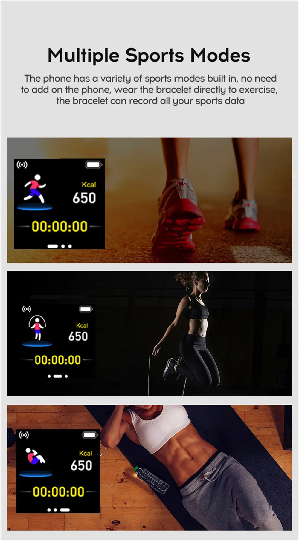 Smartwatch Uomo Donna Orologi da polso Smart Watch Messaggio Fitness Monitor Bracciale Regalo di compleanno Orologio elettronico per Android IOS