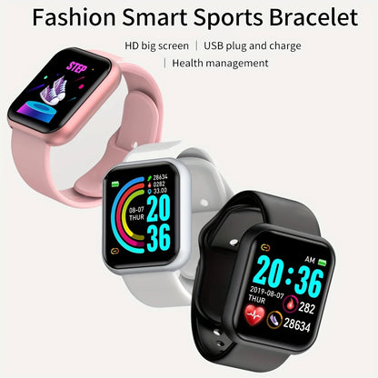 Smartwatch Uomo Donna Orologi da polso Smart Watch Messaggio Fitness Monitor Bracciale Regalo di compleanno Orologio elettronico per Android IOS