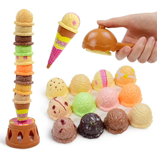 Simulazione per bambini Cibo Giocattolo da cucina Gelato Stack Up Gioca per bambini Giochi di finzione Giocattoli Giocattoli educativi per regali per bambini