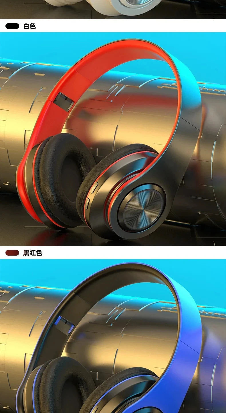Cuffie Bluetooth Illuminazione RGB Cancellazione del rumore Cuffie pieghevoli Over Ear Stereo HIFI Cuffie sportive Lettore musicale TF B39