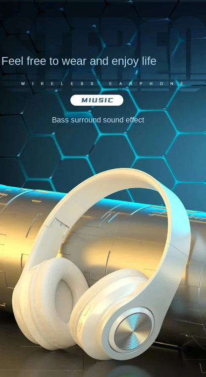 Cuffie Bluetooth Illuminazione RGB Cancellazione del rumore Cuffie pieghevoli Over Ear Stereo HIFI Cuffie sportive Lettore musicale TF B39