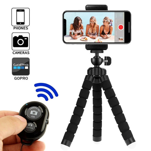 Treppiede per smartphone Treppiede per telefono per treppiede monopiede mobile per supporto per fotocamera Selfie Otturatore remoto compatibile con Bluetooth