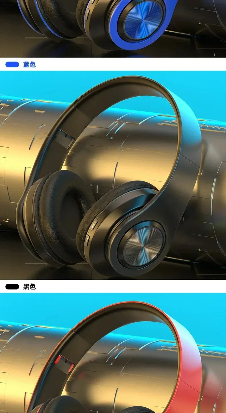 Cuffie Bluetooth Illuminazione RGB Cancellazione del rumore Cuffie pieghevoli Over Ear Stereo HIFI Cuffie sportive Lettore musicale TF B39