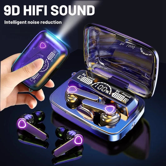 Auricolare Bluetooth originale M19 Wireless In-Ear Sport Intelligent Touch Display a LED Specchio Magazzino Ricarica Treasure Auricolare