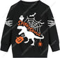 Boys Girls Halloween Sweatshirt Toddler Pumpkin Face Long Sleeve Shirt Kids Skeleton Top Clothes 2-7T