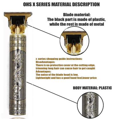 Tagliacapelli Elettrico Professionale T9 - Regolabarba Rasoio 0mm per Uomo