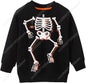 Boys Girls Halloween Sweatshirt Toddler Pumpkin Face Long Sleeve Shirt Kids Skeleton Top Clothes 2-7T